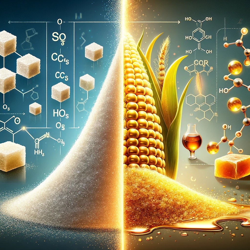 Sucrose and fructose